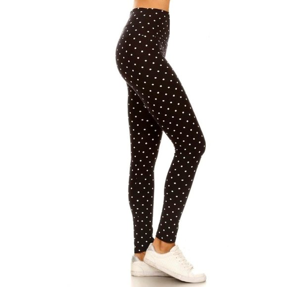 Boutique Pants - Black & White Polka Dot Leggings